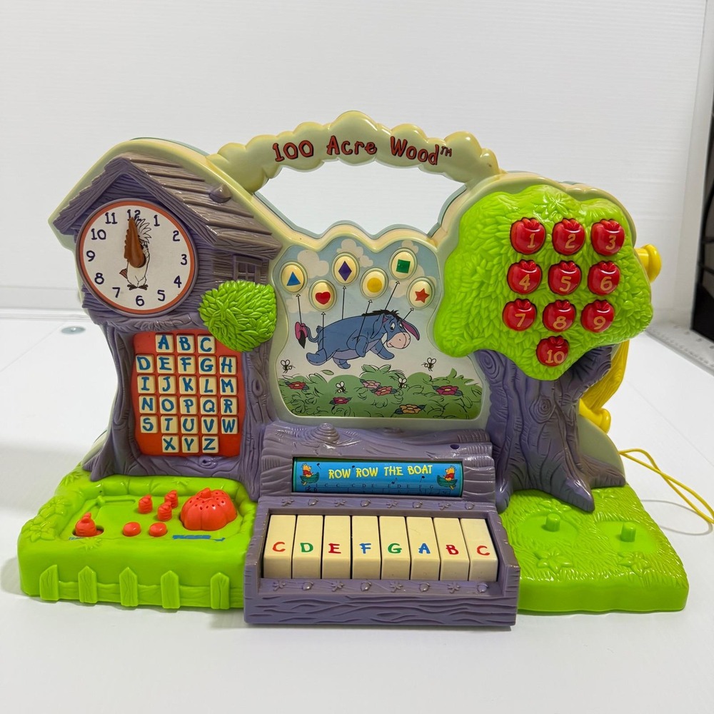 Vintage 1997 Tiger Electronics Winnie the Pooh 100 Acre Wood Learning Toy Works